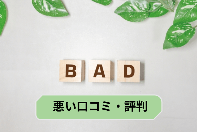 悪い口コミ・評価