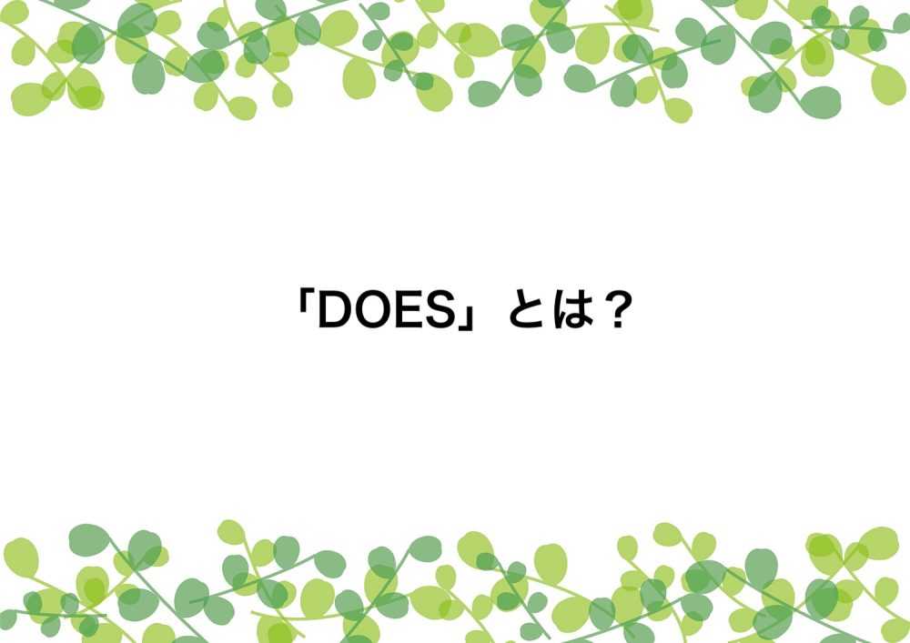 「DOES」とは？